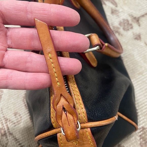 Dooney & Bourke Black and Tan Duffel Bag - Picture 3 of 8